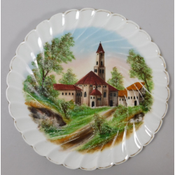 Ručně malovaný talíř - Lužec - Mildeneichen - Persch