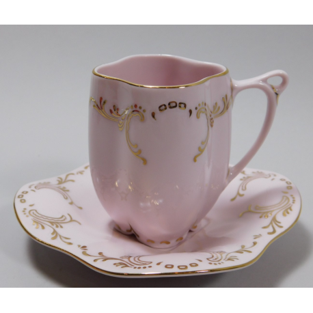 Šálek s podšálkem, Růžový porcelán - Chodov