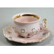 Šálek s podšálkem, Růžový porcelán - Chodov